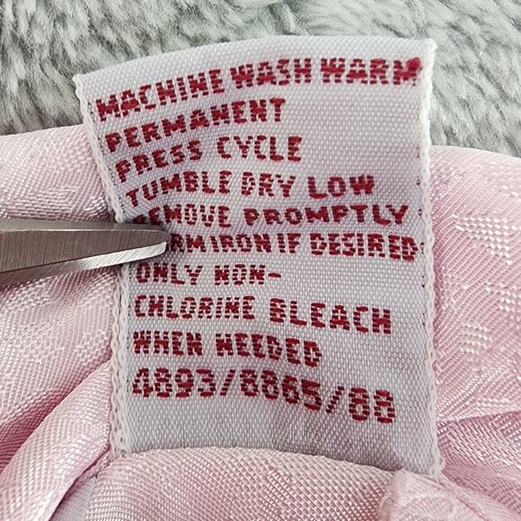 Vintage Grand Design Top Womens 12 Pink Jacquard Silky High Neck Long Sleeve - Picture 7 of 10